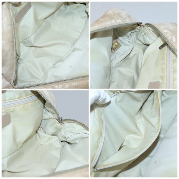 CHANEL New Travel Line Hand Bag Nylon Beige Silver CC Auth bs29078 - Picture 14 of 15